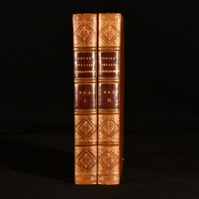1824 2 Vols Private Correspondence of William Cowper First Edition-image