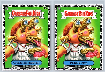 Aliens Xenomorph Ridley Scott Weaver Garbage Pail Kids Spoof BLACK SP 2-Card Set-image