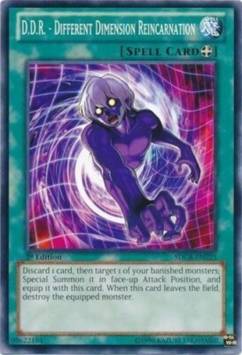 YUGIOH 3x D.D.R. - Different Dimension Reincarnation SDCR-EN025 1st edition MP-image
