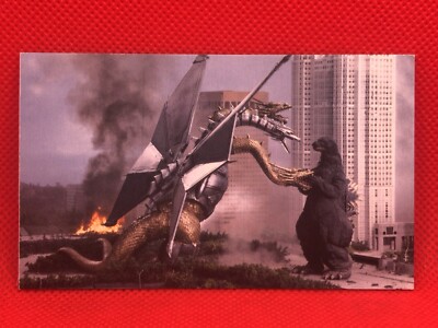 Godzilla vs King Ghidorah card 4inch Barcode Battler vintage  No.78 rare TOHO-image