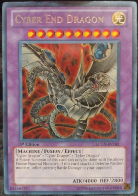 Yu-Gi-Oh! TCG Cyber End Dragon LCGX-EN182 Secret Rare 1st Edition Holo Near Mint-image