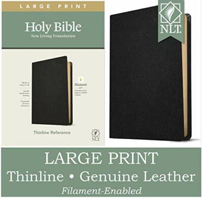 NLT Large Print Thinline Reference Holy Bible LEATHER BOUND – Large Print : 2...-image