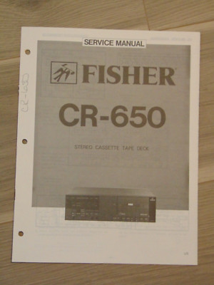 Fisher CR-650 Service Manual Stereo Cassette Tape Deck-image