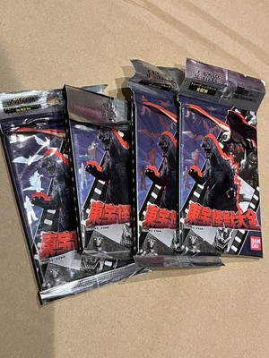 Godzilla Carddas Masters Toho Monster Card Pack 4pcs Collectible Trading Cards-image