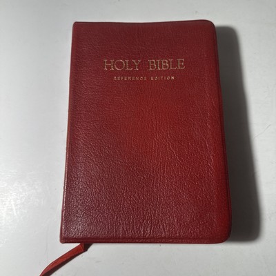 Holy Bible KJV Reference Edition Thomas Nelson Genuine Leather 1972 -486R-image