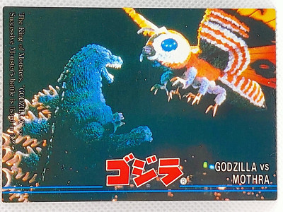 Mothra vs Godzilla GODZILLA Toho Movie Amada Trading Cards 1995 Made In Japan-image