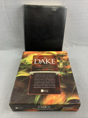 Dake Annotated Reference Bible-KJV-Large Print with Original Box Leather Black-image