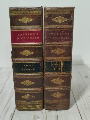 Johnsons Dictionary of the English Language 1819 Volume 1 & 2 First American Ed-image