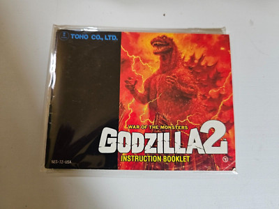 Godzilla 2 Original Nintendo NES Instruction Manual Only-image