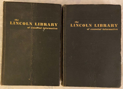 Lot of 2, The Lincoln Library of Essential Information, Vol 1 & 2, 1959, Vintage-image