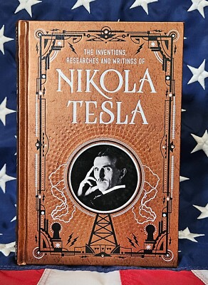 NEW Inventions Research & Writings Nikola Tesla Bonded Leather Hardcover D1-image