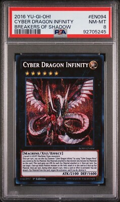 Yu-Gi-Oh Breakers of Shadow Cyber Dragon Infinity 2016 BOSH 1st Ed PSA 8 Secret-image