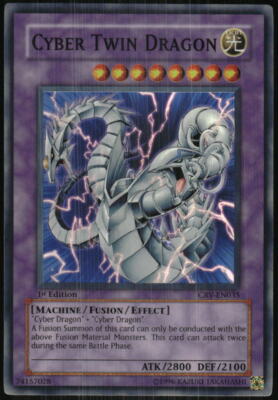 Yu-Gi-Oh! - Cybernetic Revolution Cyber Twin Dragon 2005 CRV-EN035 1st Edition-image