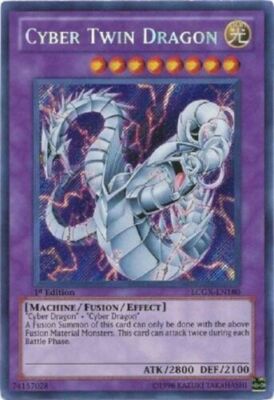 Yu-Gi-Oh! LCGX-EN180 Cyber Twin Dragon Secret Rare Unl Ed NM-image