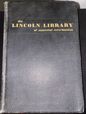 The Lincoln Library Of Essential Information 1961 Leather Bound Volume One-image