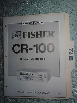 Fisher cr-100 service manual original repair book stereo tape cassette player-image