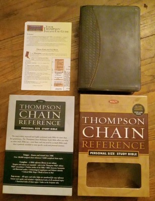 The Thompson Chain Reference Personal Size Study Bible NKJV 1997 Bonded Leather-image