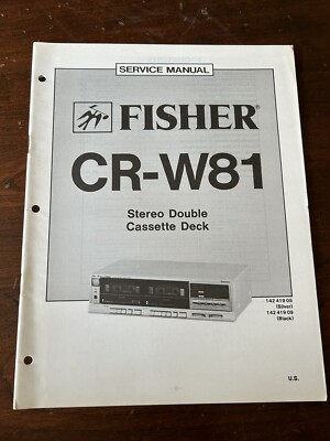Fisher CR-W81 Stereo Double Cassette Deck Service Manual OEM Vintage Diagrams-image