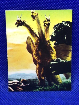 King Gidorah Mini menko card 2.5 in No.117 TOHO 1970's Japanese vintage F/S-image