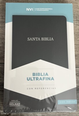 NVI Biblia Ultrafina, Negro Piel Fabricada Con índice by B&H Español...-image