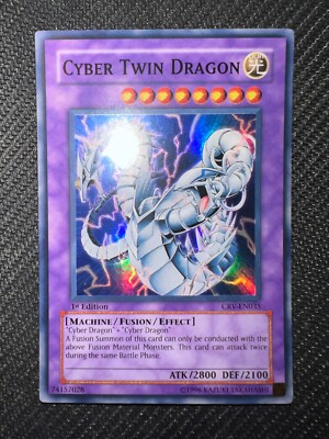 Yugioh Cyber Twin Dragon 1st Edition Super Rare CRV-EN035 LP/NM (B)-image