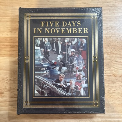 RARE SIGNED FIVE DAYS IN NOVEMBER SIGNED EDITION LEATHER BOOK JFK KENNEDY SEALED-image