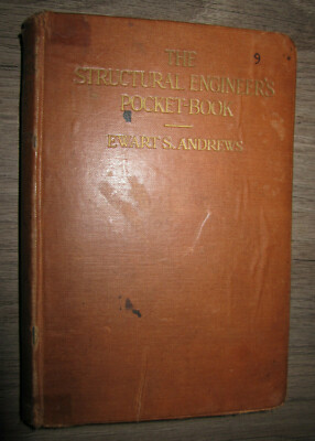 Vtg leather book, The Structural Engineer's Pocket Book by Ewart S Andrews, 1920-image