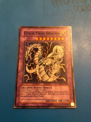YUGIOH Super Rare Cyber Twin Dragon CRV-EN035-image