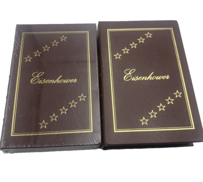 Stephen Ambrose Eisenhower Biography Easton Press 2 Vol Book Set Leather Gilt-image