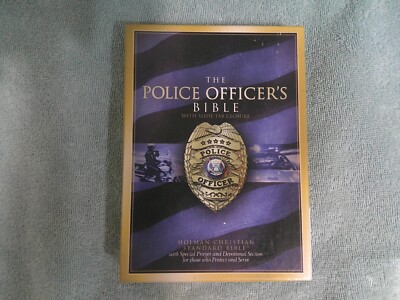 HCSB The Police Officer's Bible 2004 Black Bonded Leather - VG/EX-image