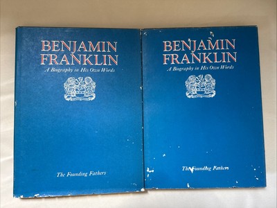 BENJAMIN FRANKLIN BIOGRAPHY IN HIS OWN WORDS LEATHER HB DJ 2 VOL. - US HISTORY-image