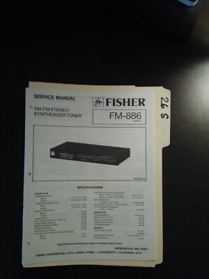 FM-886 Fisher service manual original repair book stereo synthesizer tuner -image