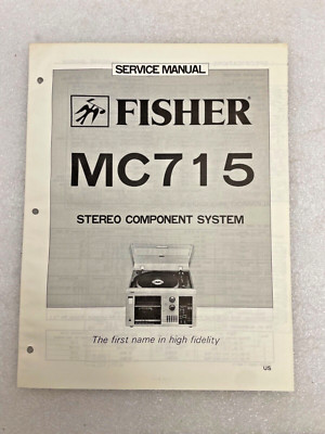 Vintage Original Fisher MC-715 Stereo Component System Service Manual Repair-image