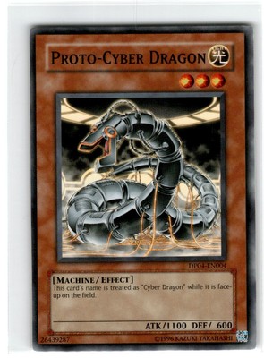 Yu-Gi-Oh! Proto-Cyber Dragon Common DP04-EN004 Moderately Played Unlimited-image