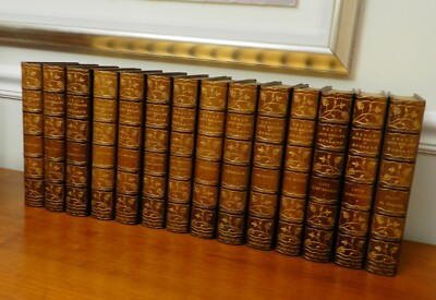 1900ca 14 Vol, Beaux and Belles of England, Grolier AQUARELLE LIM #3/18, LEATHER-image