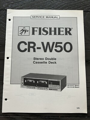 Fisher CR-W50 Stereo Double Cassette Deck Service Manual Vintage OEM Diagrams-image
