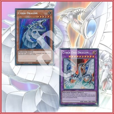 YuGiOh Cyber Dragon & End Dragon SGX | Secret Rare 1st Edition Zane Deck-image
