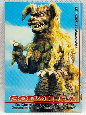 KING CAESAR GODZILLA CHARACTER INTRODUCTION Amada Trading Cards MADE IN JAPAN-image