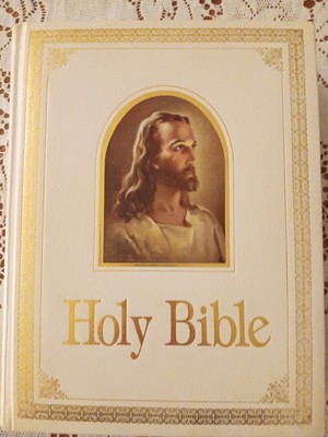 Holy Bible King James Red Letter Reference Edition Vintage 1971 Leather Bound-image