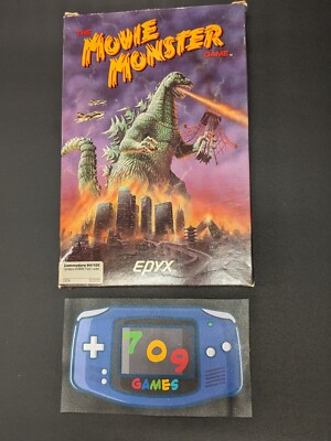The Movie Monster Game Commodore C64/128 (1986) EPYX Godzilla w/Manual-image