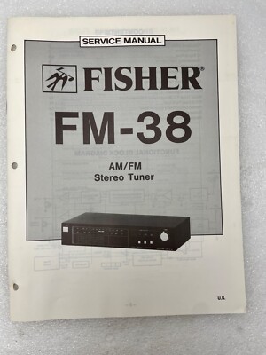VTG Original Fisher FM-38 Am/Fm Stereo Tuner Service Manual Repair-image