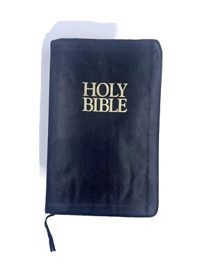 KJV Holy Bible Zondervan 1994 Bonded Leather Red Letter Concordance References-image