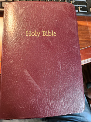 Holy Bible KJV Super Giant Print Reference Imi Burgundy Leather Red Letter Ed.-image