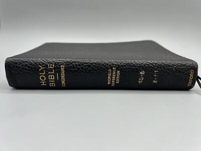Holy Bible Scofield Reference Edition KJV Oxford Morocco Leather 1945 167X-image