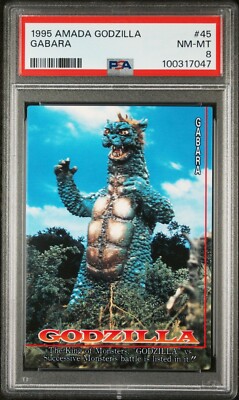 1995 Amada Godzilla King of the Monsters #45 Gabara  PSA 8-image
