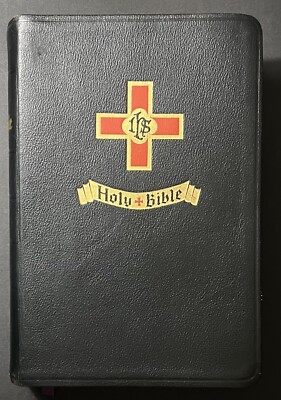 1944 Concordance Reference Edition Red Letter Holy Bible Leather Illustrated-image