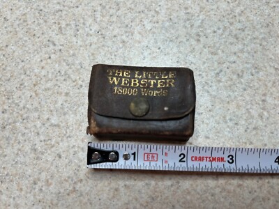 The Little Webster 18000 Word Dictionary Miniature Leather Bound-image