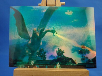 Rare Godzilla Hologram Holo Card Japan Japanese Foil  Ghidra Ghidora-image