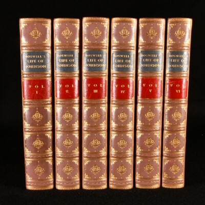 1887 6vol Boswell's Life of Johnson George Birkbeck Hill lllustrated First Ed...-image