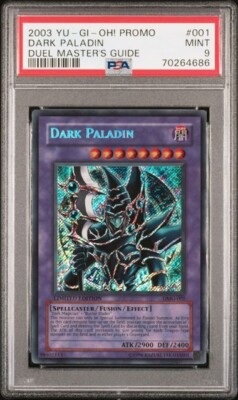 2003 Yu-Gi-Oh! Duel Master's Guide DARK PALADIN #DMG-001 PSA 9 Mint Secret Holo-image